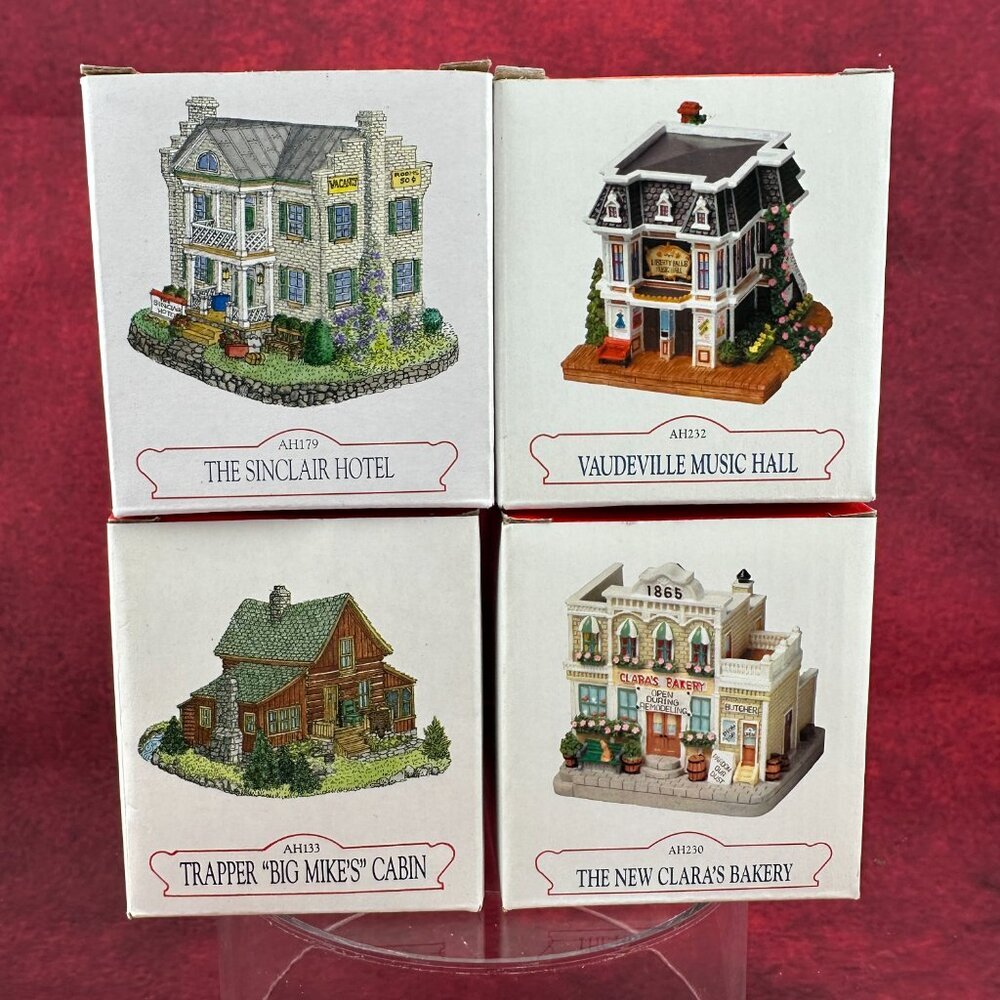 LIBERTY FALLS AMERICANA COLLECTION LOT of 4 MINIATURE BUILDINGS w/BOXES